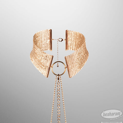 Bijoux Indiscrets Desir Metallique - Metallic mesh gold collar